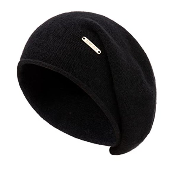 Slouchy Knit Beanie Cashmere Wool Blend Soft Warm Winter Ski Cap Chic main image 8